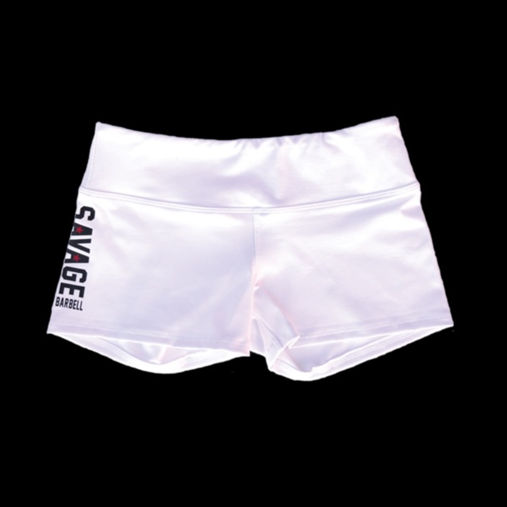 Savage Barbell White Shorts - Med